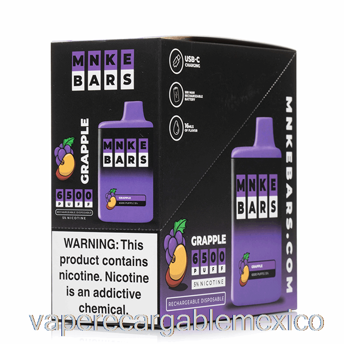 Vape Recargable Mnke Bars 6500 Desechables (paquete De 5)
